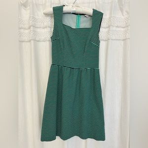 Merona cotton blend dress.  Small green and black